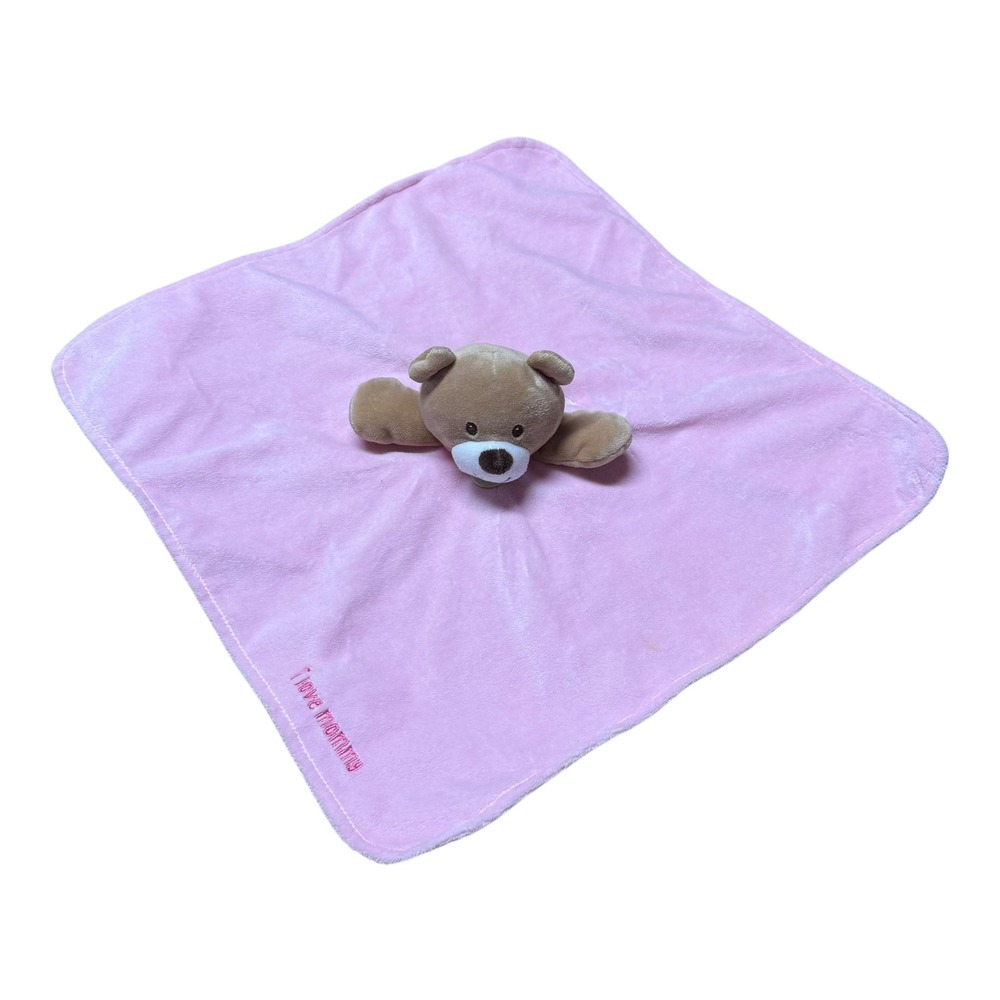 Baby Starters Pink‎ Teddy Bear Security Blanket I Love Mommy Plush Nunu Lovey